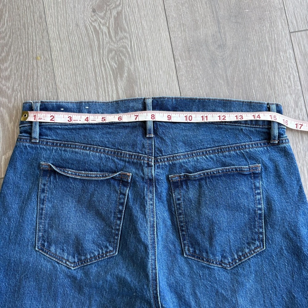 Loft Womens Indigo Blue Denim Comfort Stretch The Wide Leg Jeans Size 30/10 - Picture 8 of 12